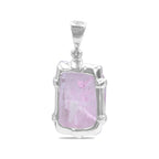 Starborn Kunzite Crystal Prong Set Pendant in Sterling Silver