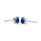 Starborn Faceted Kyanite 5mm Round Prong Set Post Earrings in Sterling Silver