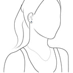 Starborn Faceted Oval Gemstone Post Earrings with Hammered Crescent Moon Accent in Sterling Silver