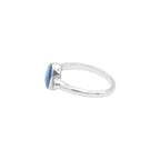 Starborn Faceted Blue Kyanite Ring with Topaz Accents in Sterling Silver