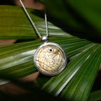 Starborn Gemstone Carved Eagle Head Medallion Style Pendant in Sterling Silver