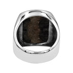 Starborn Labradorite Cushion-Shaped Men's Style Ring in Sterling Silver