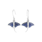 Starborn Lapis Lazuli Manta Ray Earrings in Sterling Silver