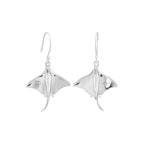 Starborn Lapis Lazuli Manta Ray Earrings in Sterling Silver