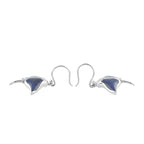 Starborn Lapis Lazuli Manta Ray Earrings in Sterling Silver