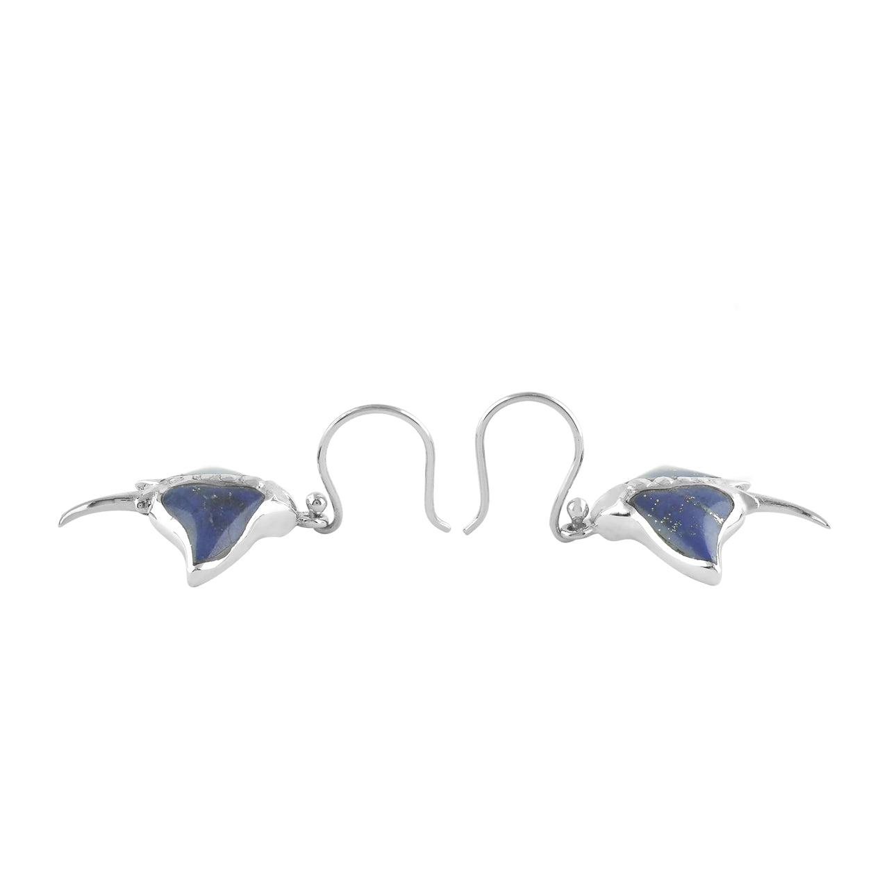 Starborn Lapis Lazuli Manta Ray Earrings in Sterling Silver