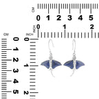 Starborn Lapis Lazuli Manta Ray Earrings in Sterling Silver