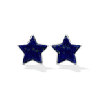 Starborn Gemstones Star Post Earrings in Sterling Silver