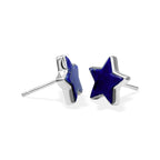 Starborn Gemstones Star Post Earrings in Sterling Silver