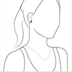 Starborn Gemstones Star Post Earrings in Sterling Silver
