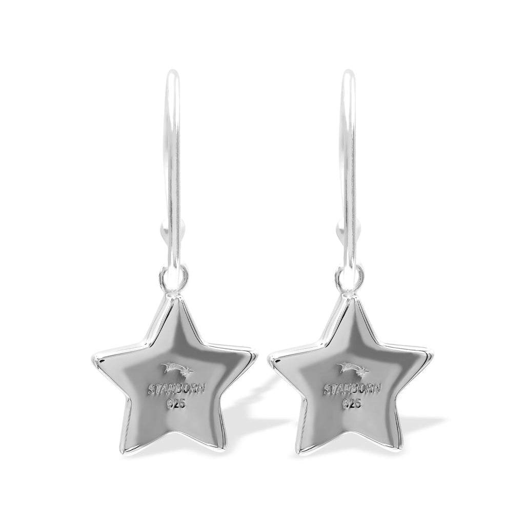 Starborn Lapis Lazuli Star Dangle Earrings in Sterling Silver