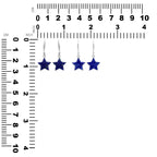 Starborn Lapis Lazuli Star Dangle Earrings in Sterling Silver