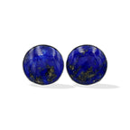 Starborn Lapis Lazuli Round Cabochon Post Style Earrings in Sterling Silver