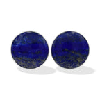 Starborn Lapis Lazuli Round Cabochon Post Style Earrings in Sterling Silver