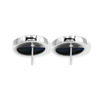 Starborn Lapis Lazuli Round Cabochon Post Style Earrings in Sterling Silver
