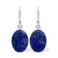 Starborn Lapis Lazuli Oval Dangle Earrings in Sterling Silver
