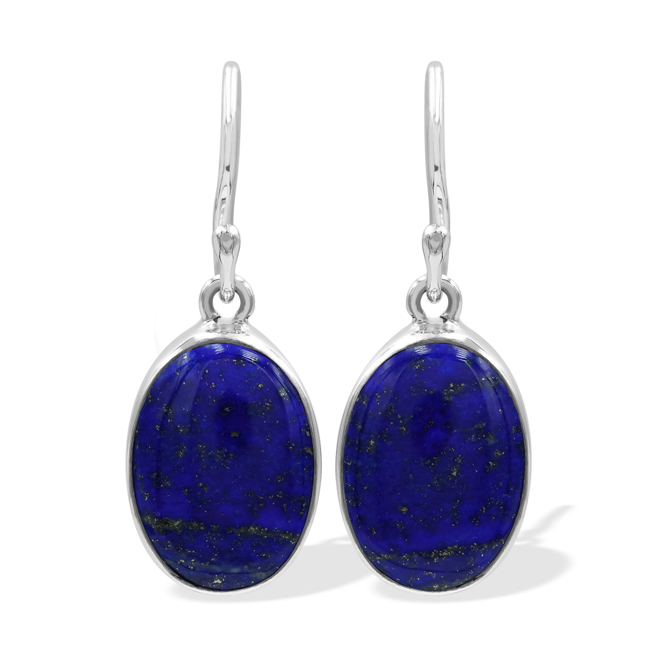 Starborn Lapis Lazuli Oval Dangle Earrings in Sterling Silver