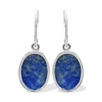 Starborn Lapis Lazuli Oval Dangle Earrings in Sterling Silver