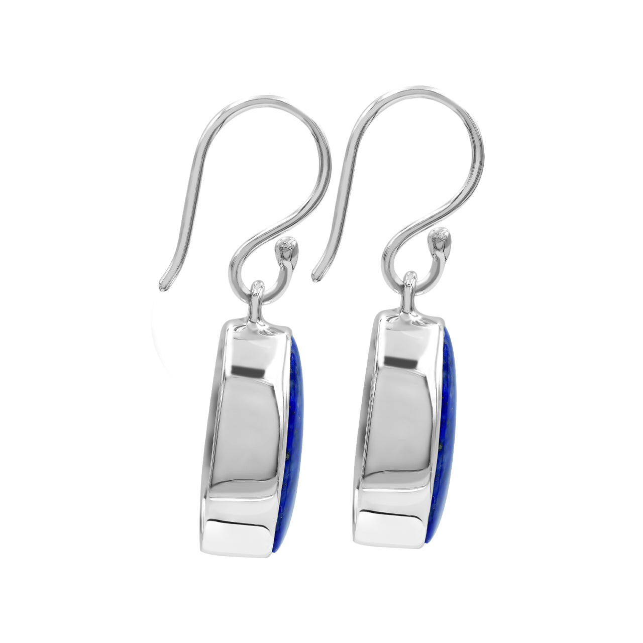 Starborn Lapis Lazuli Oval Dangle Earrings in Sterling Silver