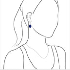 Starborn Lapis Lazuli Oval Dangle Earrings in Sterling Silver