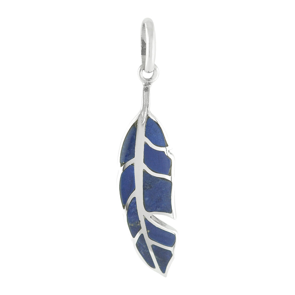 Starborn Feather Pendant with Beautiful Gemstones in Sterling Silver
