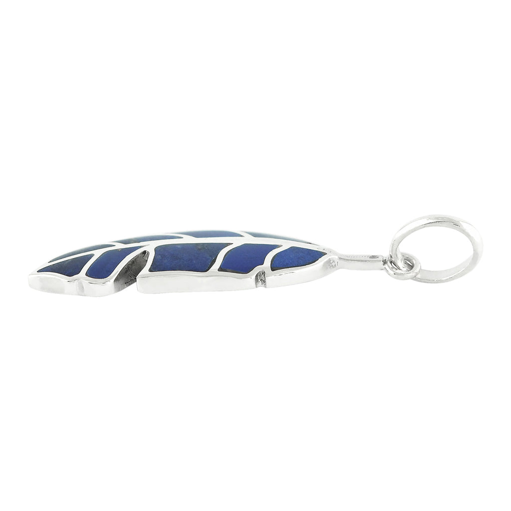 Starborn Feather Pendant with Beautiful Gemstones in Sterling Silver