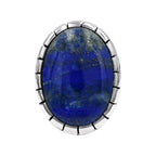 Starborn Lapis Lazuli Striped Bezel Ring in Sterling Silver
