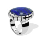 Starborn Lapis Lazuli Striped Bezel Ring in Sterling Silver