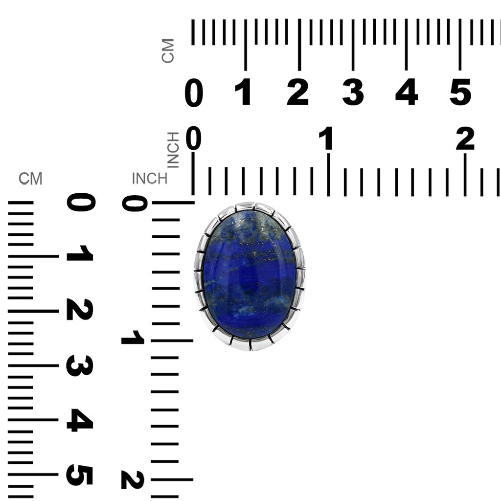 Starborn Lapis Lazuli Striped Bezel Ring in Sterling Silver