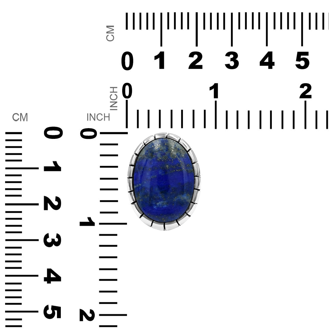 Starborn Lapis Lazuli Striped Bezel Ring in Sterling Silver