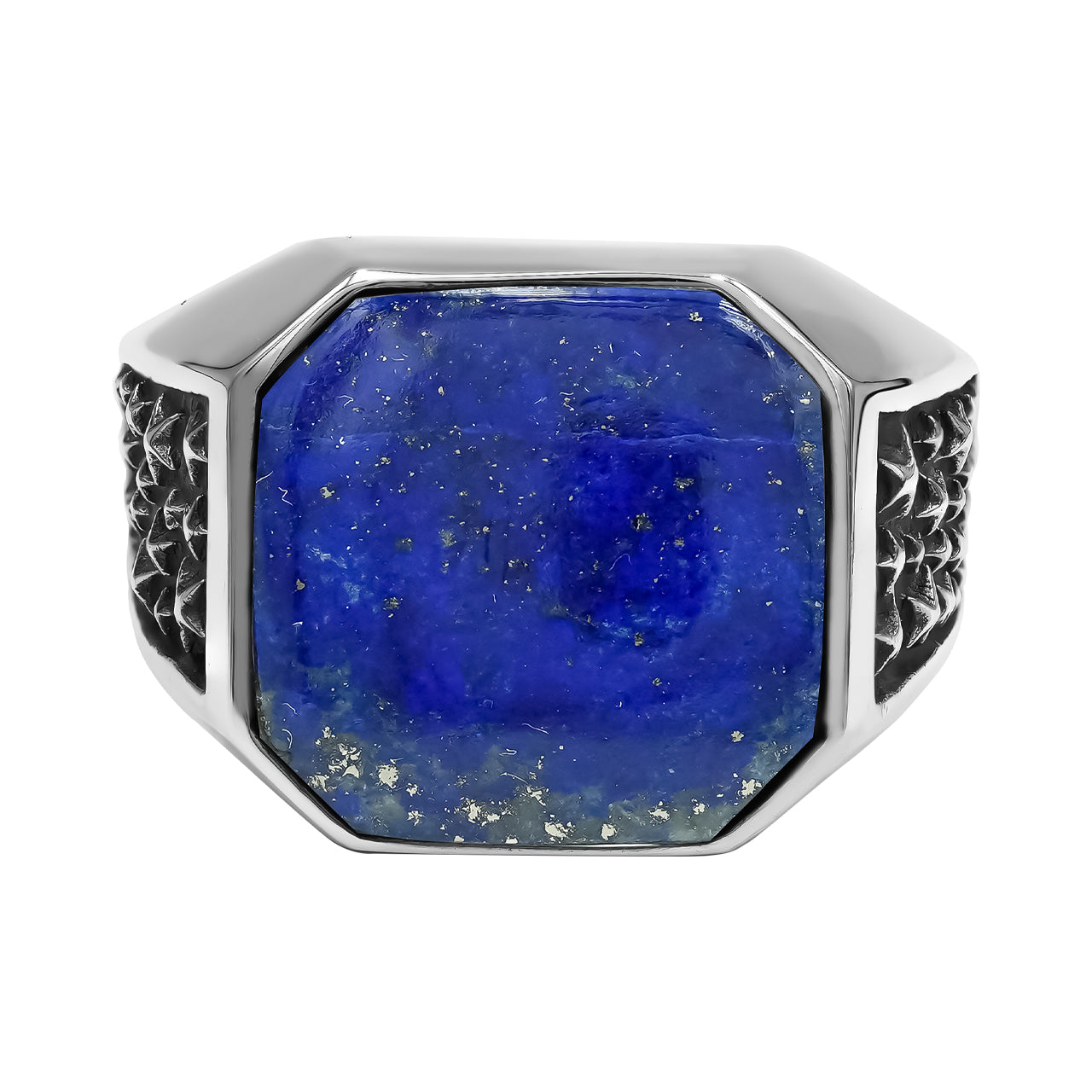 Starborn Lapis Lazuli Octagon Signet Men's Ring in Sterling Silver
