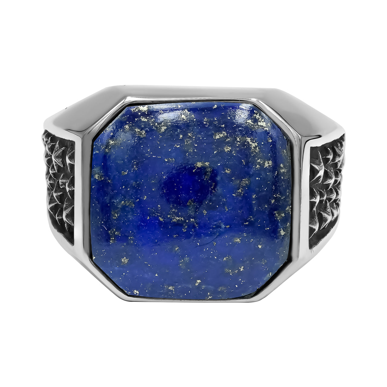 Starborn Lapis Lazuli Octagon Signet Men's Ring in Sterling Silver