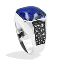 Starborn Lapis Lazuli Octagon Signet Men's Ring in Sterling Silver