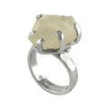 Starborn Libyan Desert Tektite Adjustable Ring in Sterling Silver