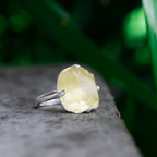 Starborn Libyan Desert Tektite Fixed Shank Ring in Sterling Silver
