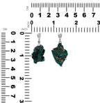 Starborn Natural Raw Malachite Prong Set Pendant in Sterling Silver