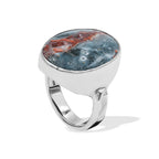 Starborn Magma Chalcedony Ring in Fine Sterling Silver