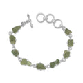 Starborn Genuine Rough Prong Set Moldavite in Sterling Silver