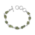 Starborn Genuine Rough Prong Set Moldavite in Sterling Silver