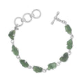 Starborn Genuine Rough Prong Set Moldavite in Sterling Silver