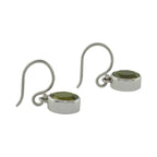 Starborn Faceted Oval Moldavite Earrings in Sterling Silver