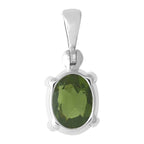Starborn Faceted Moldavite 2ct Pendant in Sterling Silver