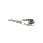 Starborn Faceted Moldavite Infinity Pendant in Sterling Silver