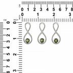 Starborn Faceted Moldavite Infinity Pendant in Sterling Silver