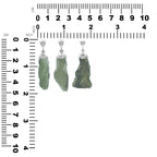 Starborn Rough Moldavite Cap Set Chop Pendant in Sterling Silver