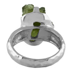 Starborn Genuine Moldavite Ring in Sterling Silver (10-15 ct)