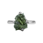 Starborn Genuine Moldavite Ring in Sterling Silver (4-6 ct)