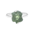 Starborn Genuine Moldavite Ring in Sterling Silver (1-2 ct)