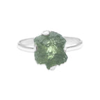 Starborn Genuine Moldavite Ring in Sterling Silver (1-2 ct)
