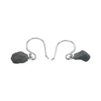 Starborn Agoudal Meteorite Nugget Drop Earrings in Sterling Silver